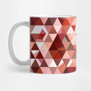 Brown and White Abstract Imperfect Triangles Mosaic Mug